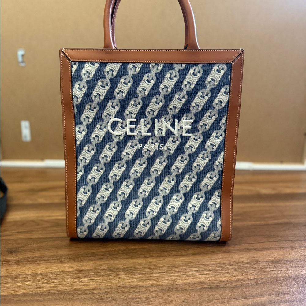 Celine Tan and Blue Tote